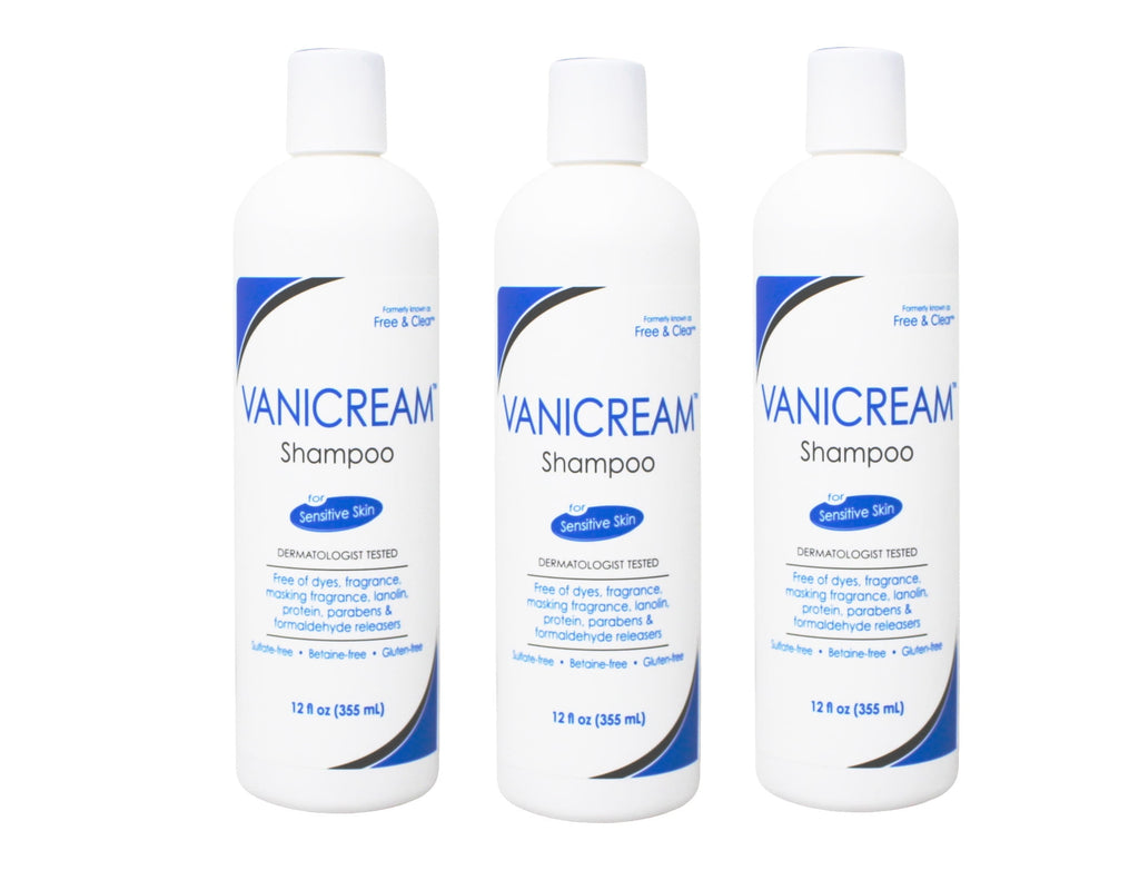 Vanicream Hair Shampoo for Sensitive Skin , 12 FL OZ (3 Pack)