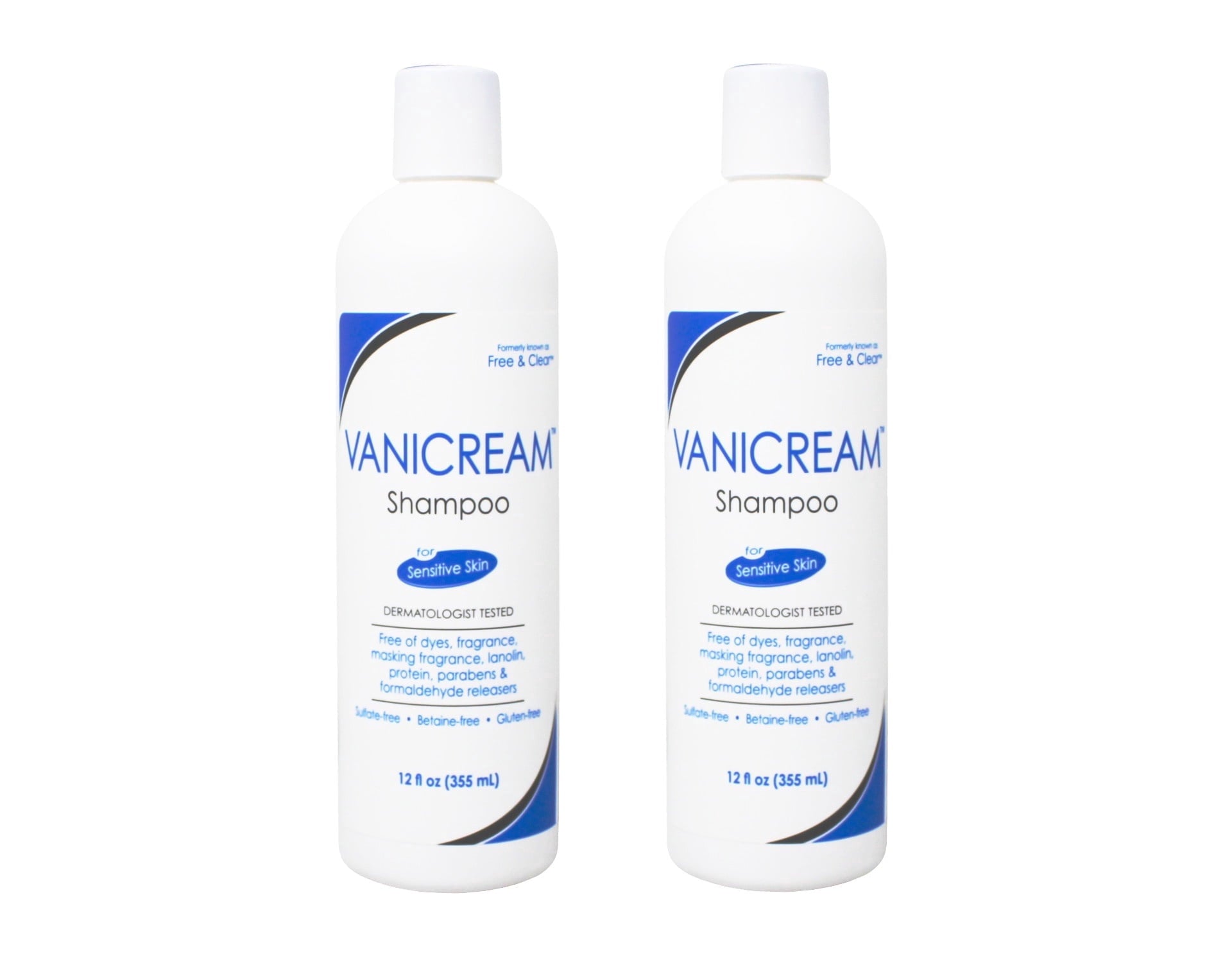 Vanicream Hair Shampoo for Sensitive Skin , 12 FL OZ - 2 Pack