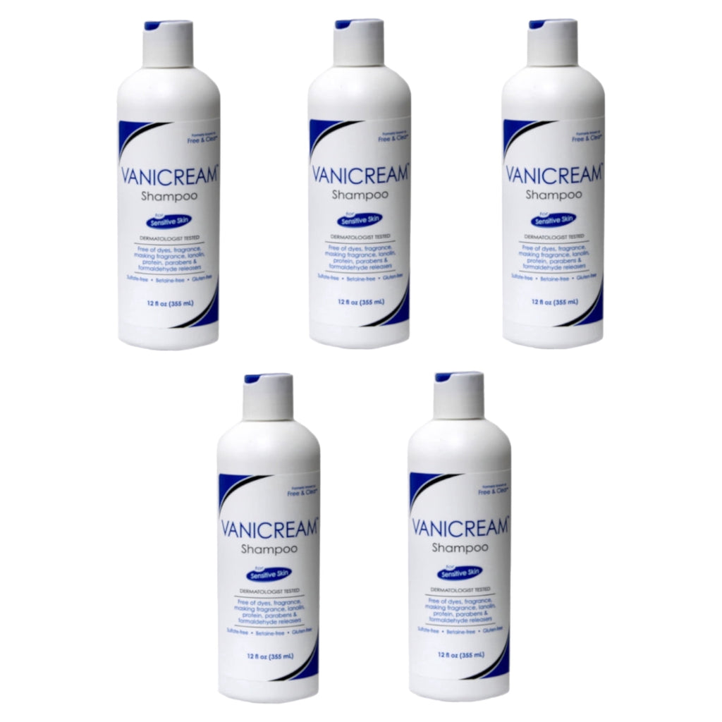 Vanicream Hair Shampoo for Sensitive Skin , 12 FL OZ - 5 Pack