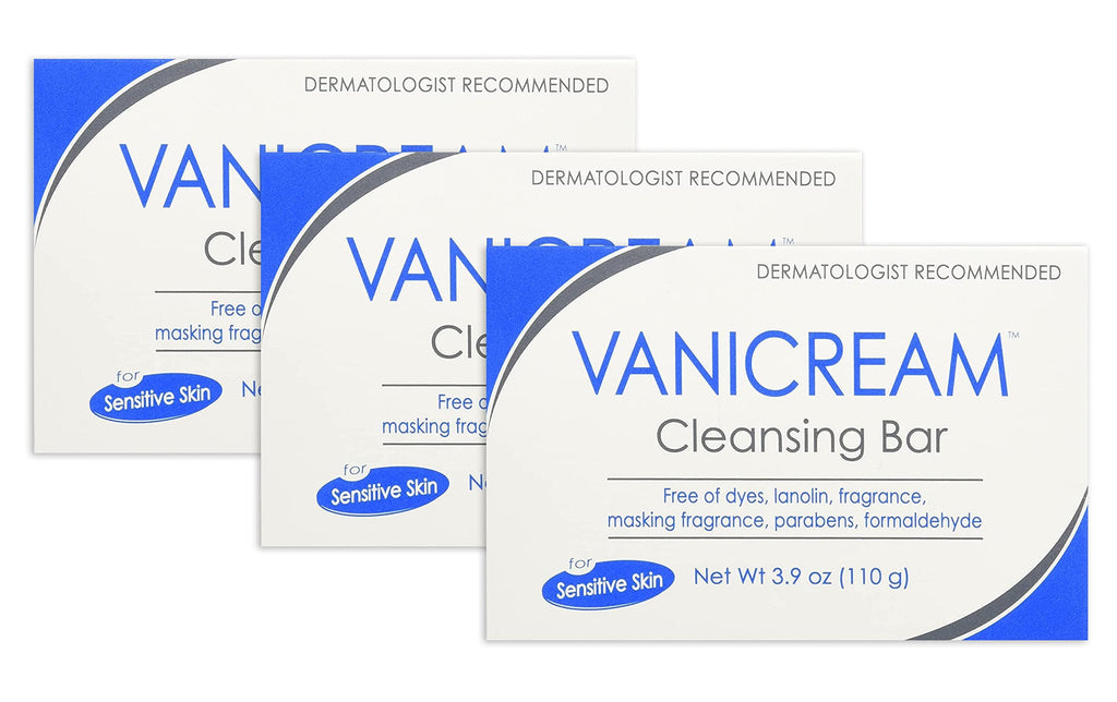 Vanicream Cleansing Bar For Sensitive Skin 3.9 Oz 3 Ea.