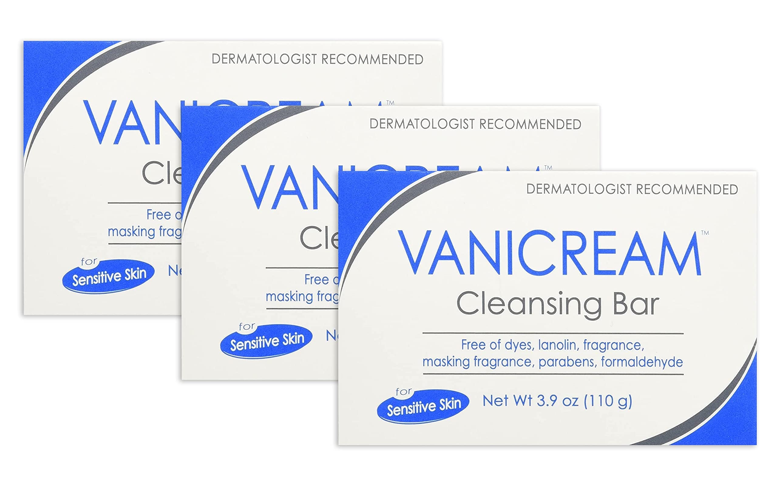 Vanicream Cleansing Bar For Sensitive Skin 3.9 Oz 3 Ea.