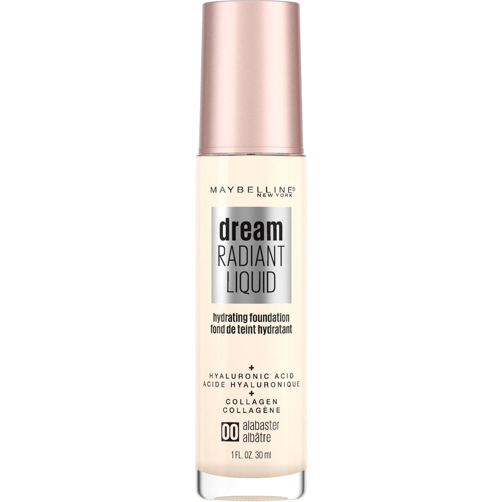 Maybelline Dream Radiant Liquid Foundation Makeup, 00 Alabaster, 1 fl oz