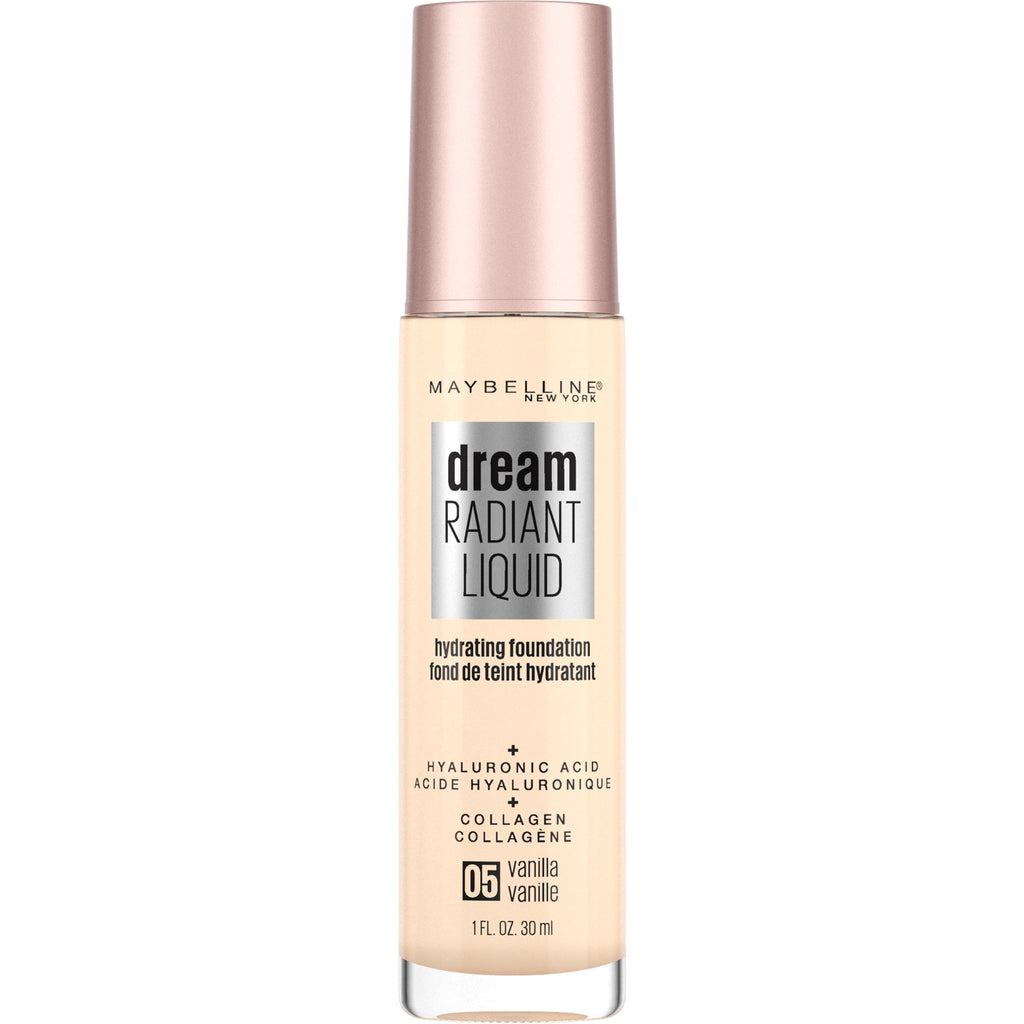 Maybelline Dream Radiant Liquid Foundation Makeup, 05 Vanilla, 1 fl oz