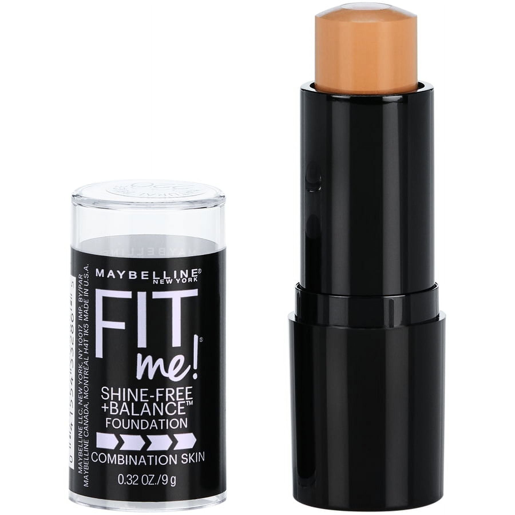 Maybelline Fit Me Matte + Poreless Shine-Free Stick Foundation Makeup, 220 Natural Beige, 0.32 oz