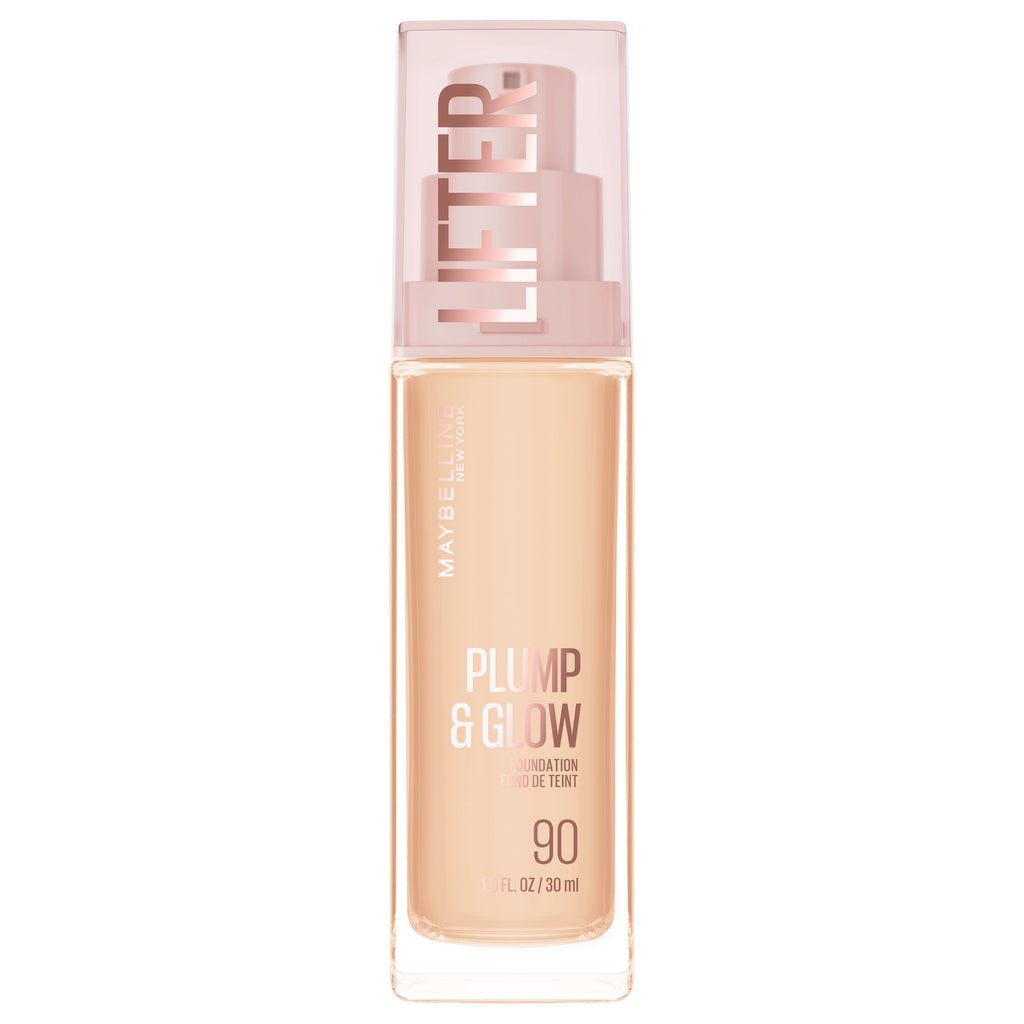 Maybelline Lifter Plump & Glow Foundation, Hyaluronic Acid, 90 Neutral, 1 Piece