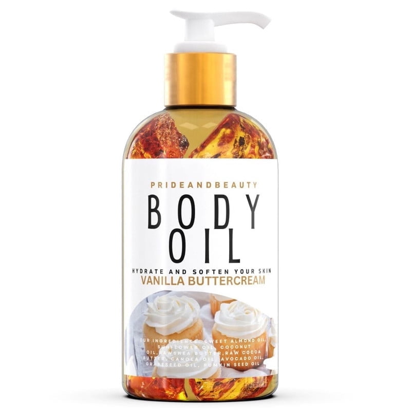 Prideandbeauty Vanilla Body Oil, After Shower Moisturizer, 4 fl oz