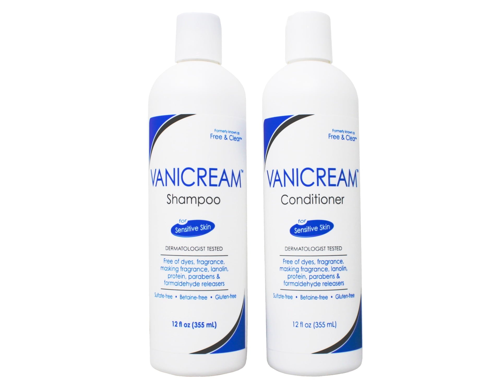 Vanicream / Free & Clear SHAMPOO and CONDITIONER COMBO SET 12oz ea