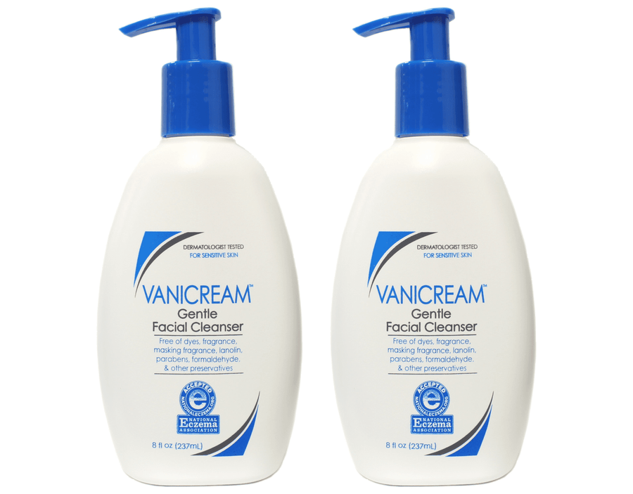 Vanicream, Gentle Facial Cleanser, For Sensitive Skin, Fragrance Free, 8 fl oz - 2 Pack