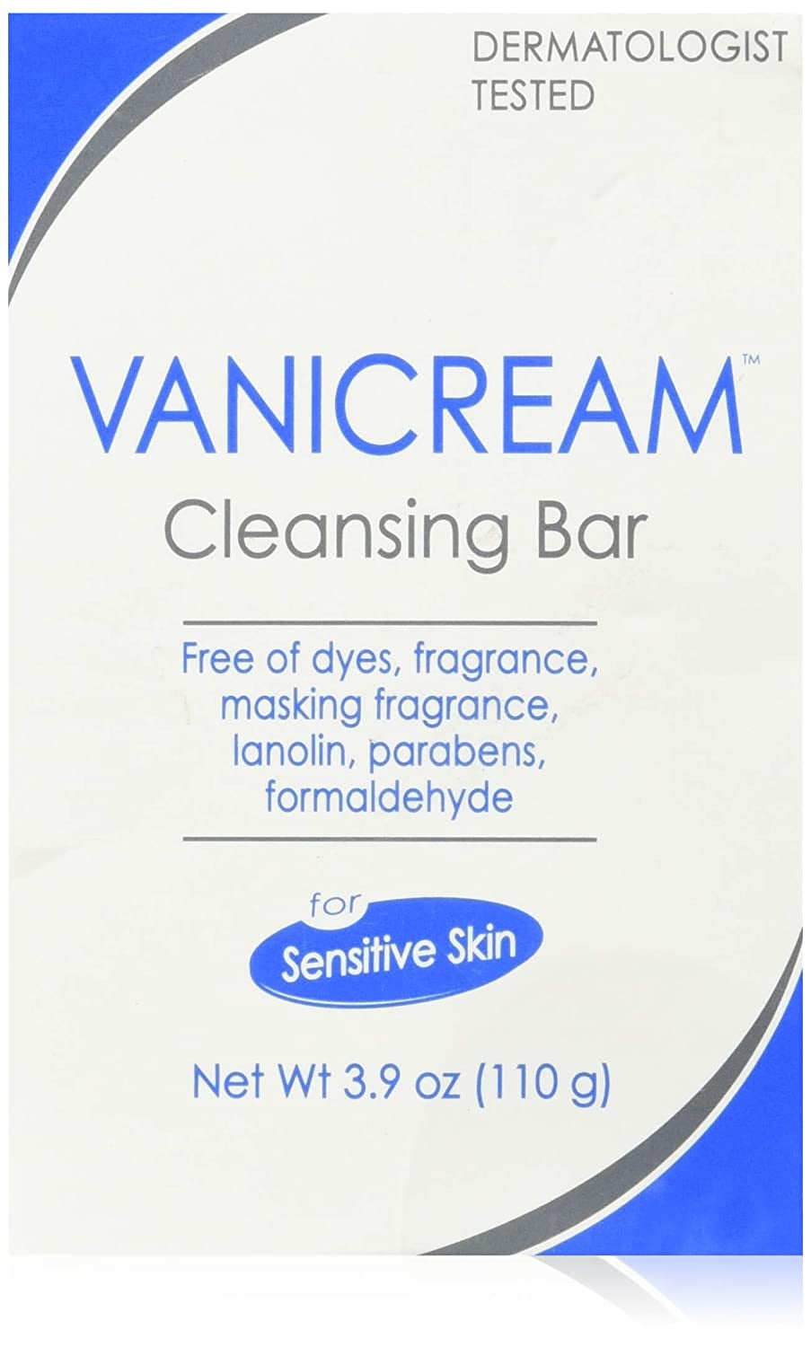 Vanicream Moisturizing Cleansing Bar for Sensitive Skin, Fragrance Free, 3.9oz