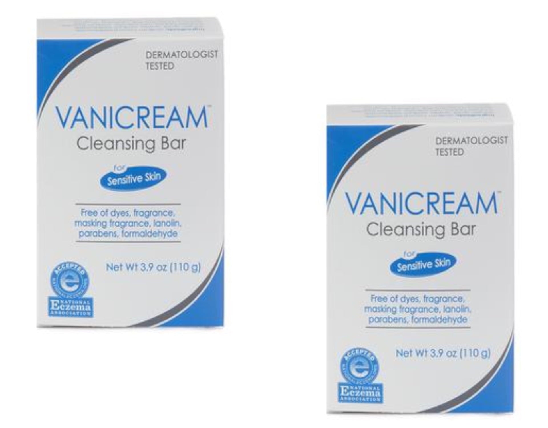 Vanicream Cleansing Bar for Sensitive Skin 3.9 Oz (Pack of 2)