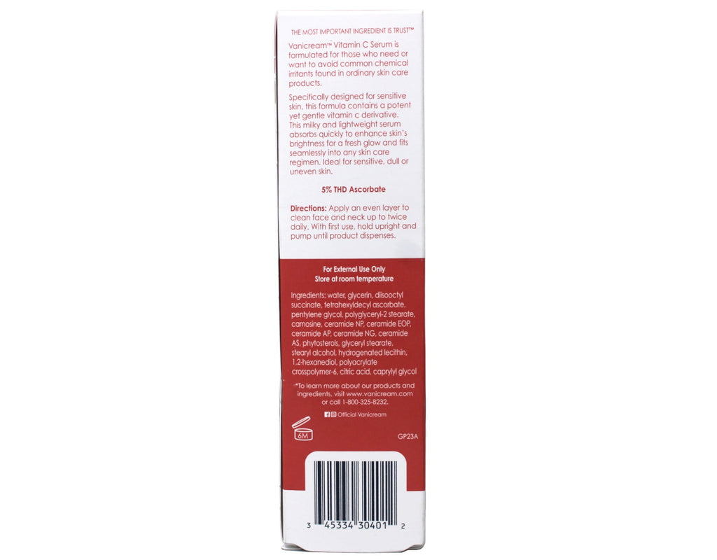 5 Pack - Vanicream Vitamin C Face Serum with Ceramides for Sensitive Skin - 1.2 fl oz