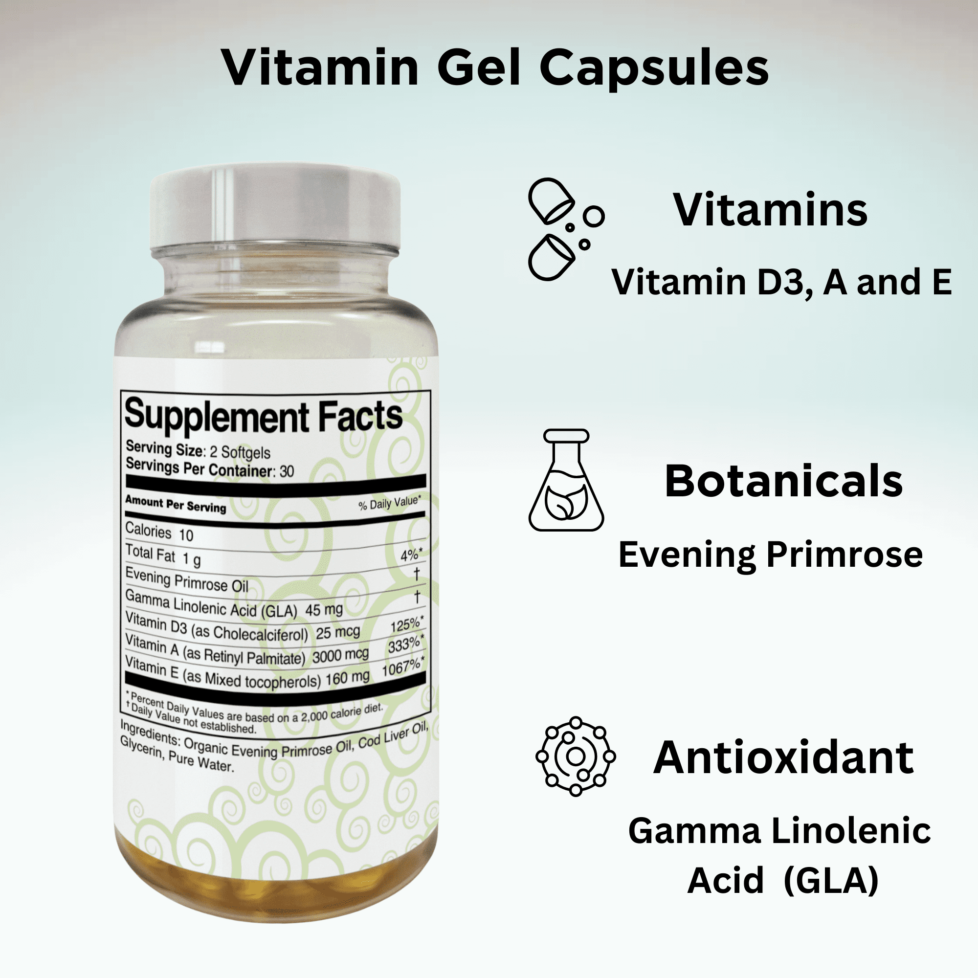 Innate Skin Clear Skin Acne Capsules Gel Adult & Teen Hormonal Acne Supplements 60 Count