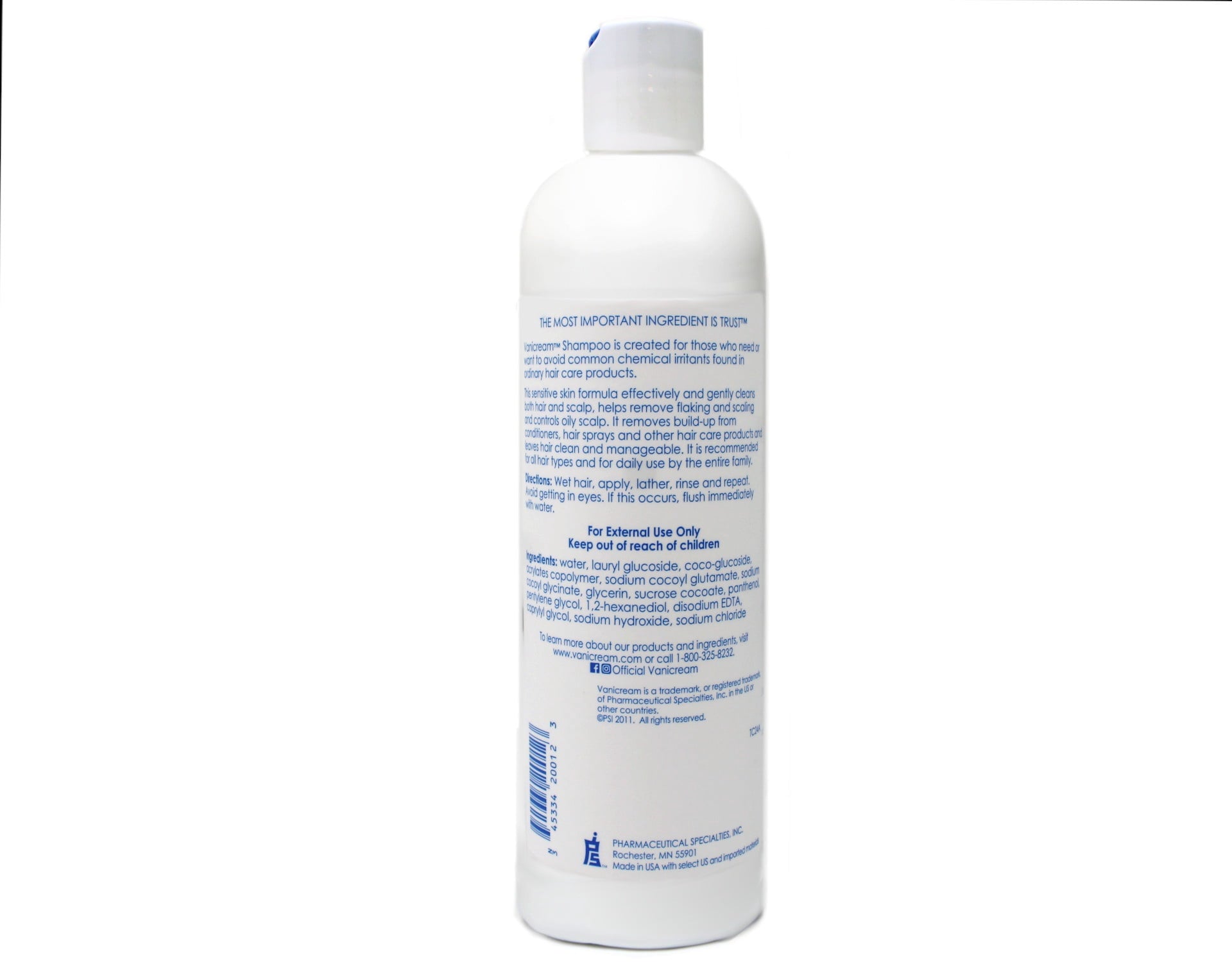 Free & Clear Shampoo for Sensitive Skin & Oily Scalp Fragrance Free 12 oz