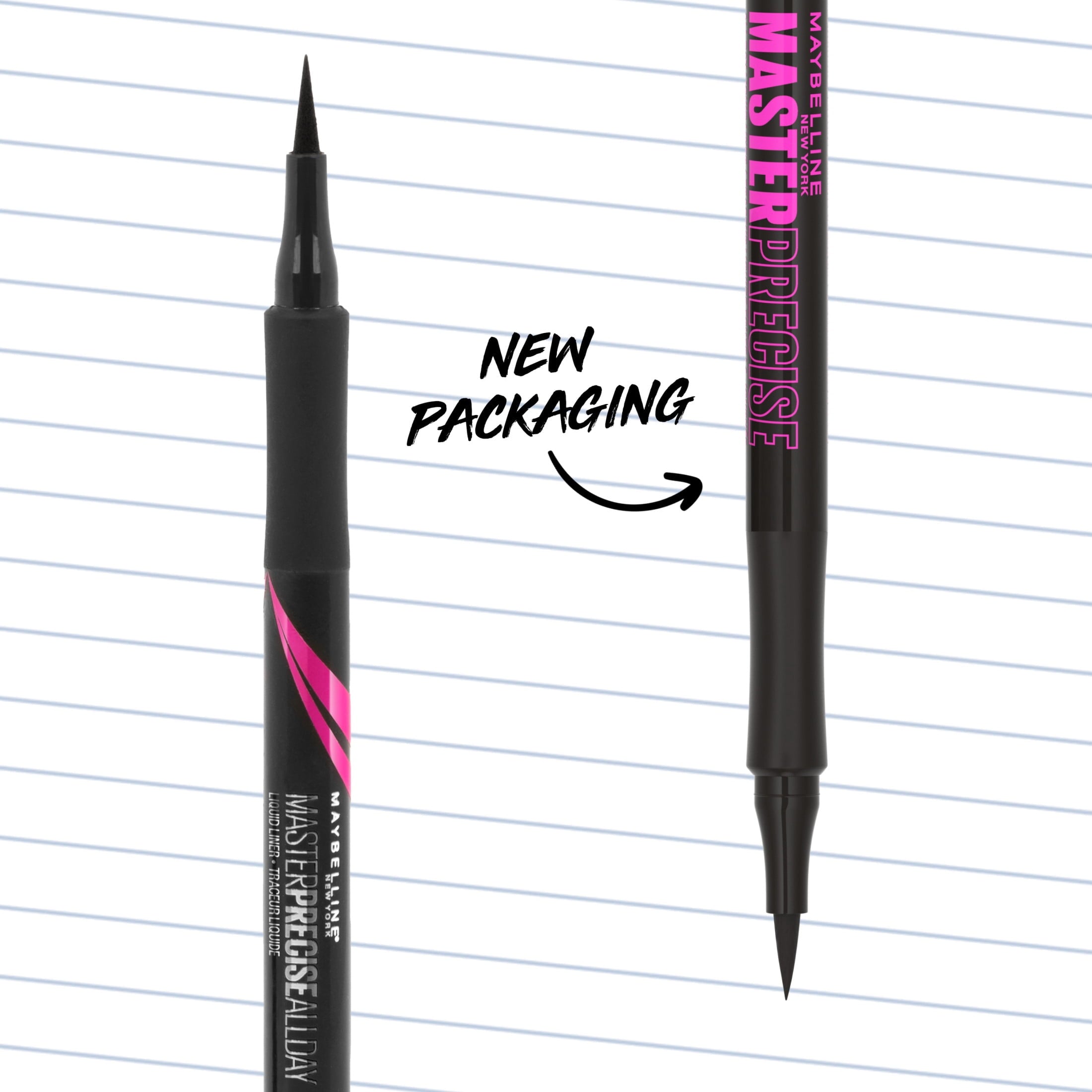 Maybelline Eyestudio Master Precise All Day Waterproof Liquid Eyeliner Makeup, Black, 1 Count