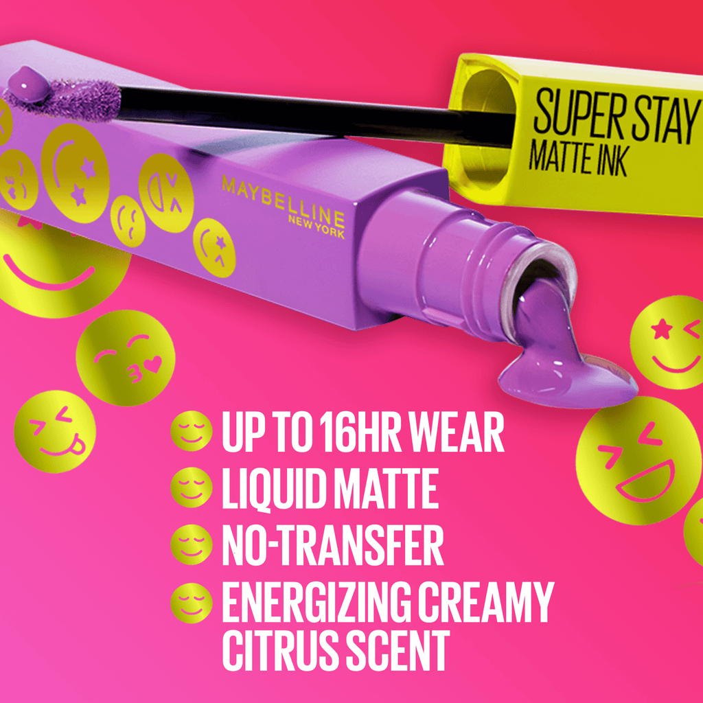Maybelline Super Stay Matte Ink Moodmakers Collection Liquid Lipcolor, Energizer, 0.17 fl oz
