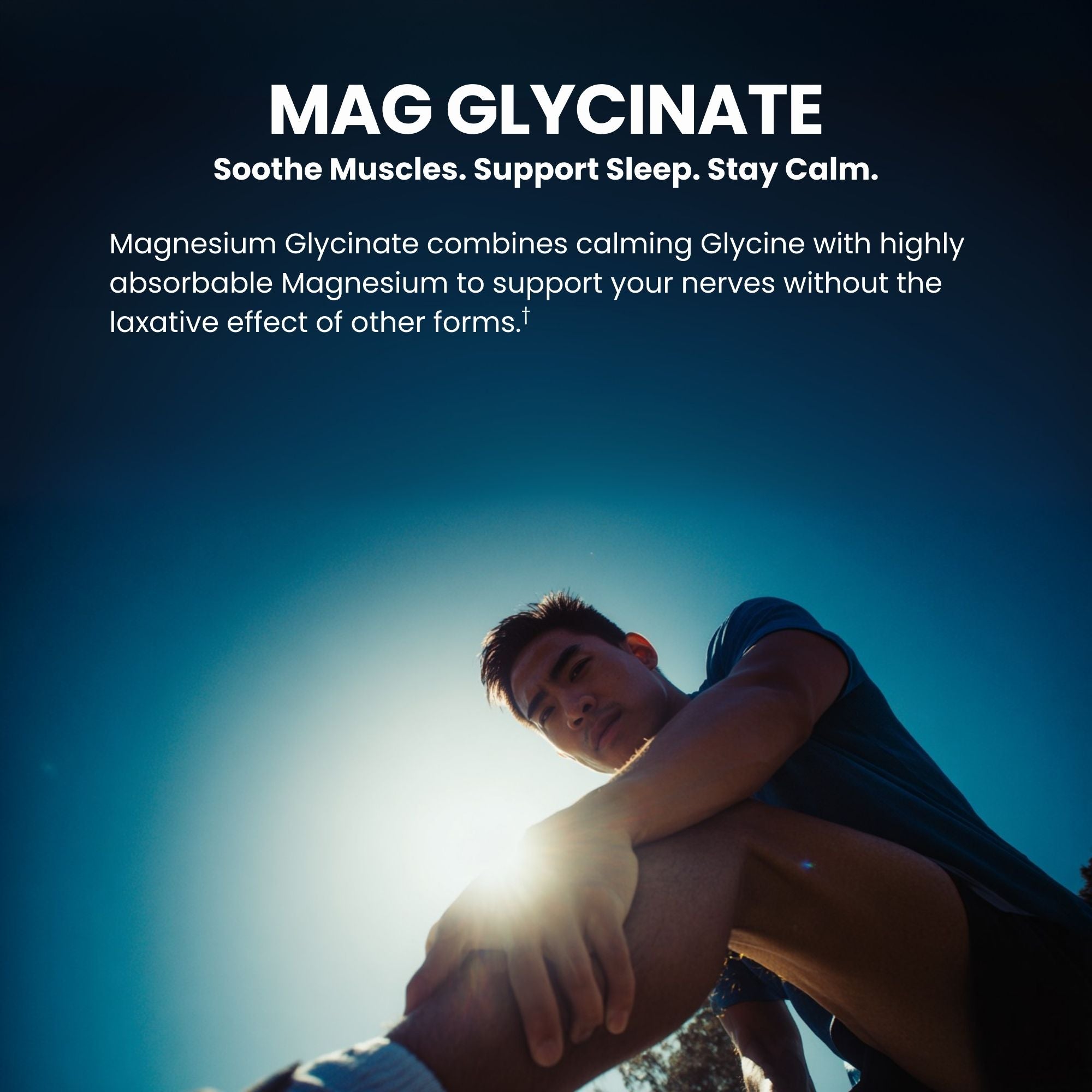 Magnesium Glycinate Supplement for Relaxation & Muscle Support, 90 Capsules