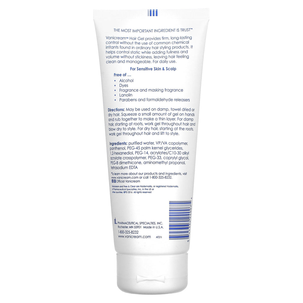 Free & Clear Hair Styling Gel 7 oz