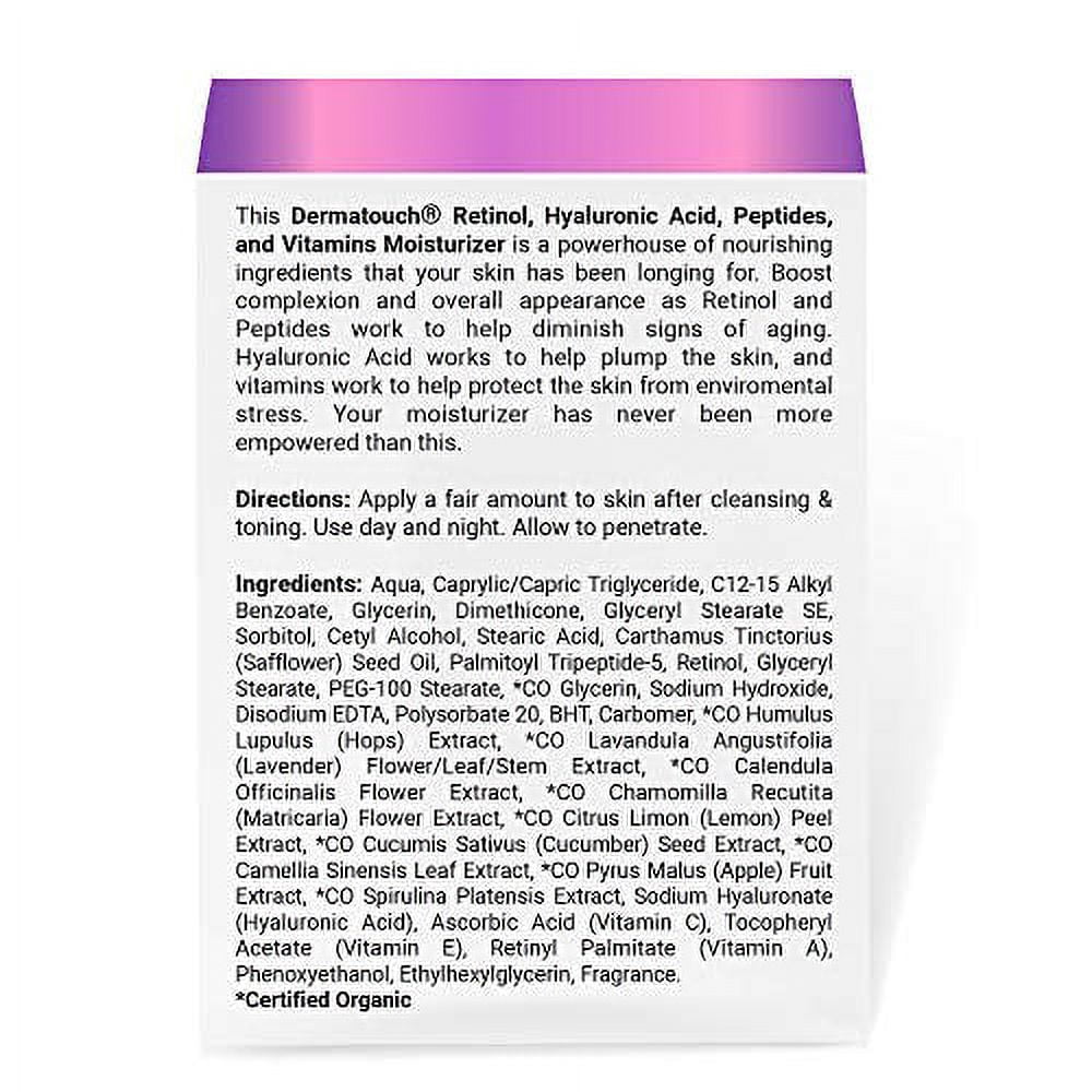 Dermatouch Retinol Face Moisturizer Anti Aging Skincare with Hyaluronic Acid, 1.75 fl Oz