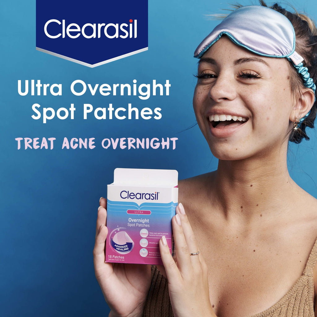 Clearasil Ultra Overnight Acne Spot Patches, 18 count