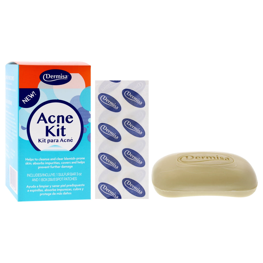 Dermisa Acne Kit , 2 Pc 30 Count Spot Patches, 3oz Sulfur Bar