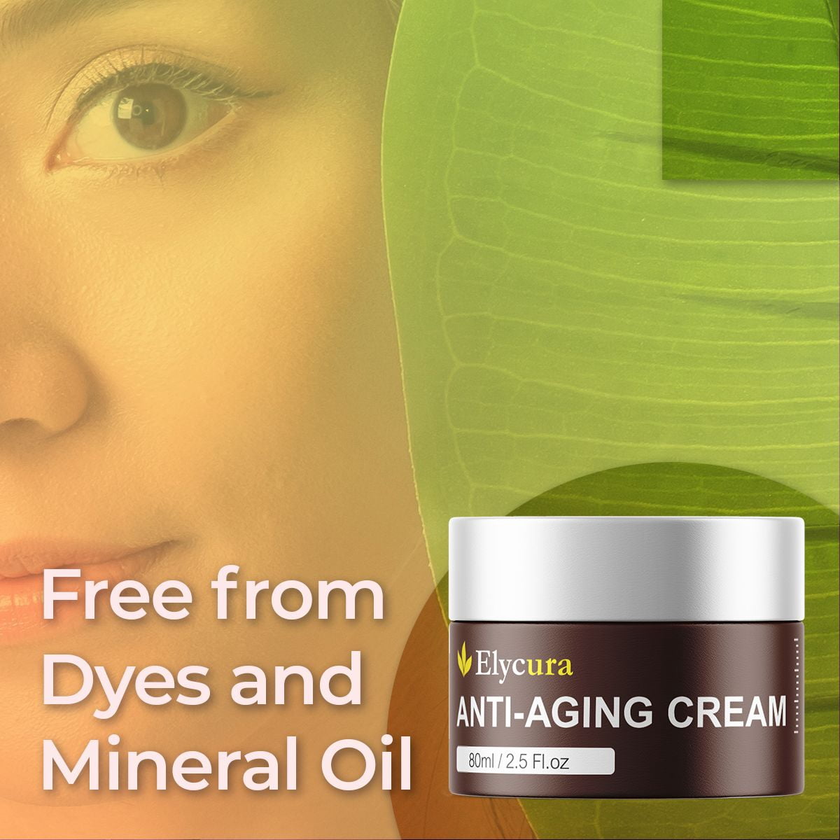 Elycura Anti-Wrinkle Cream Advanced Skin Moisturizer for Repair and Renew 30 Day Supply