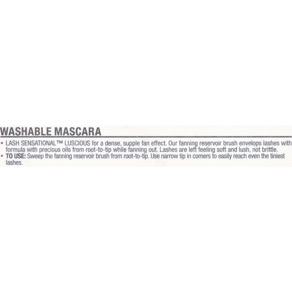 Maybelline Lash Sensational Luscious Washable Mascara in Blackest Black, 0.32 fl. oz.